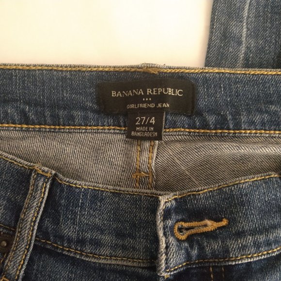 NWT Banana Republic Denim Girlfriend Jean Distress - Picture 5 of 13